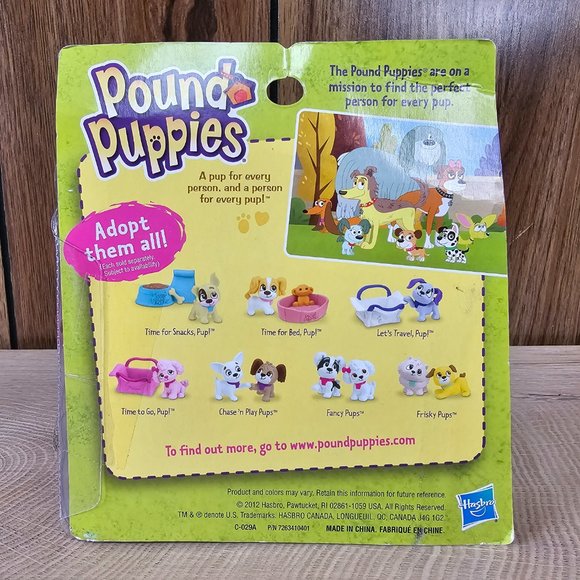 Hasbro Pound Puppies Time For Bed Pup Cocker Spaniel White Tan Figure New 2012 - Picture 4 of 6